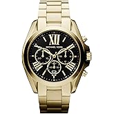 Michael Kors Bradshaw Women's Watch, Stainless Steel Chronograph Watch for Women with Steel or Leather Band