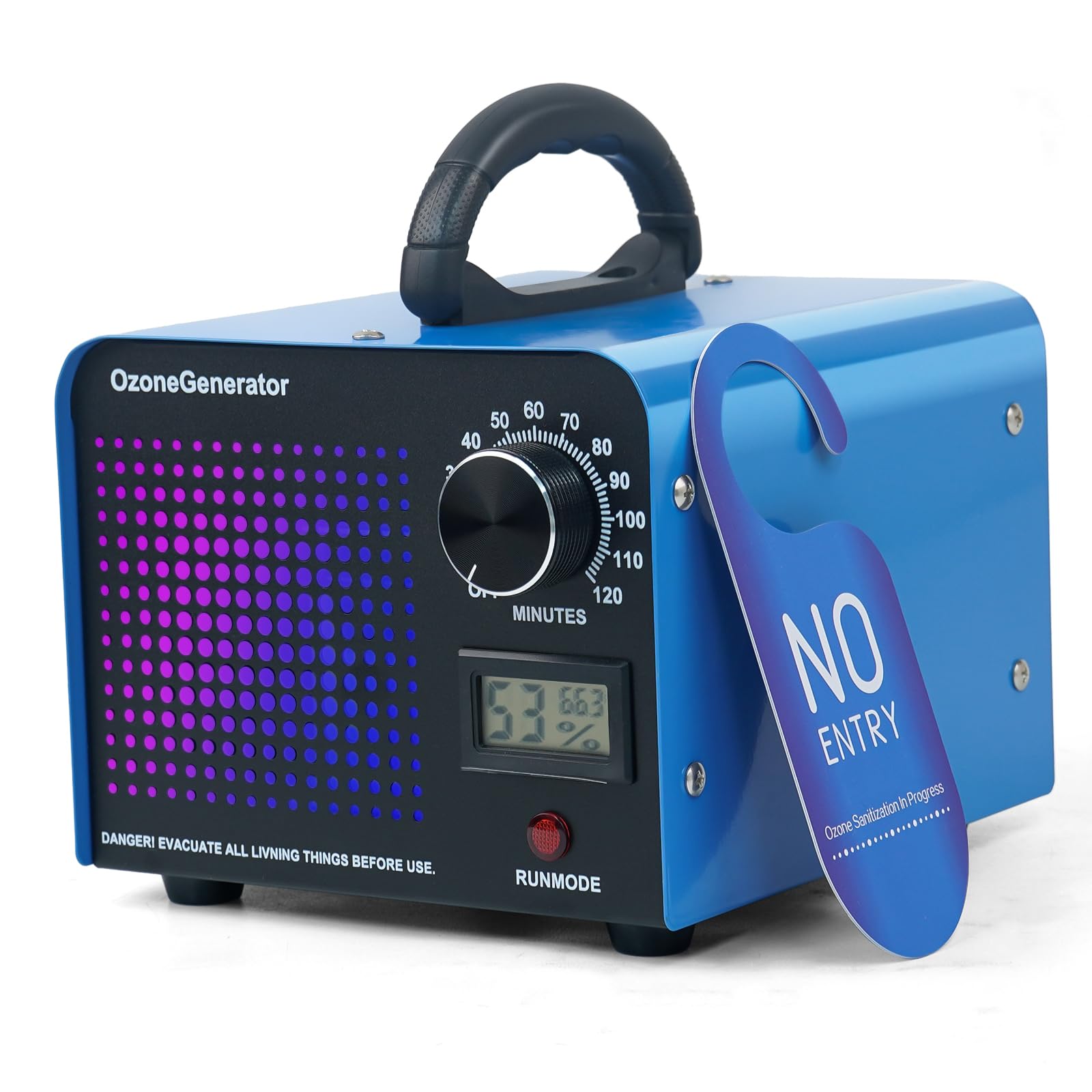 Ozone Generator 46,000 Mg/H Odor Eliminator High Capacity Ozone Machine Odor Removal Air Purifier Ionizer Deodorizer for Rooms, Industrial, Commercial, Smoke, Cars, Pets, Basement