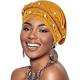African Women Turban Caps Pre-Tied Twisted Turbans Head Scarf for Women Hair Wraps Cover Beanie Cancer Chemo Headwear