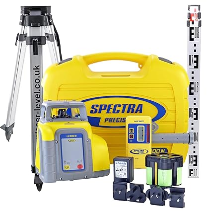 Spectra Precision ll300 N Deluxe - Kit de nivel láser (incluye detector de HR320,