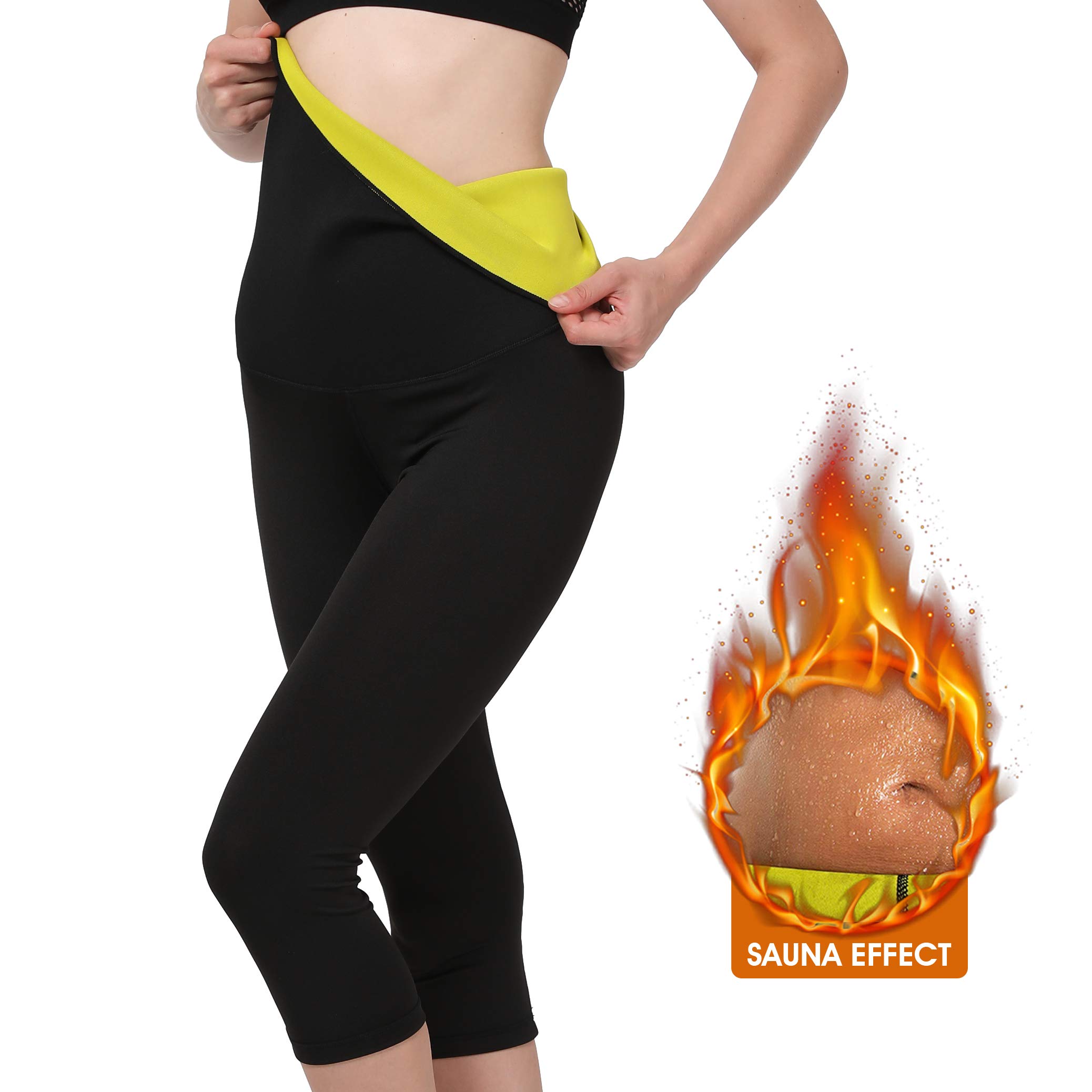 Gowhods Efficient Burning Waist Fat - Increasing Perspiration, Slim Waist Faster, Reducing Cellulite, Comfortable Sweat Weight Loss Suit for Lifting, Yoga, Cross Fit Workouts - XL