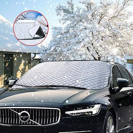 otutun Frontscheibenabdeckung Auto Scheibenabdeckung Windschutzscheibe Abdeckung Faltbare Abnehmbare Eisschutzfolie Frontsche