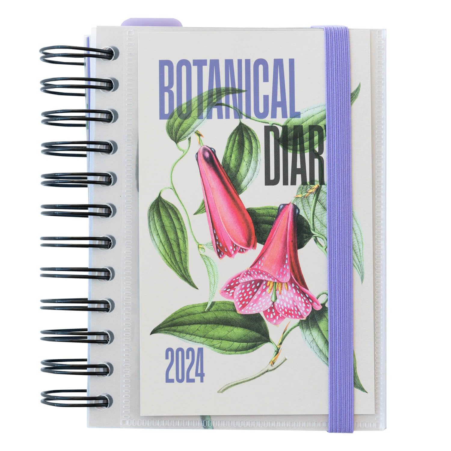 Grupo Erik Botanical Trend 2024 Day To Page Diary - January 2024 / December 2024-2024 Weekly Planner - Planner With Stickers & Pocket & Bookmark - 2024 Diary - Cute Planner