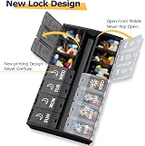 Yaklim Large 7 Day Pill Box 2 Times Daily 14 Day XL Weekly Organizer view 7