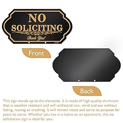 No Soliciting Sign for House with Stake - 50-mil