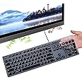 Keyboard Cover for DELL KB216 KB216b KB216t KB216d KB216p Wired & KM636 & Dell Optiplex 5250 3050 3240 5460 7450 7050 & Dell Inspiron AIO 3475/3670/3477 All-in one Desktop Keyboard -Black