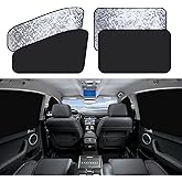 ZATOOTO Side Window Sun Shade - 4 Pack Car Window Covers 99% UV Light Block Car Curtains Magnetic Side Window Sun Shade Keeps Cooler for Breastfeeding, Taking a nap, Changing Clothes, Camping