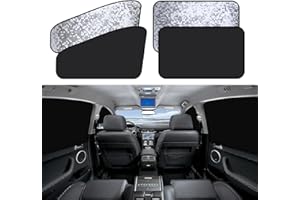 ZATOOTO Side Window Sun Shade - 4 Pack Car Window Covers 99% UV Light Block Car Curtains Magnetic Side Window Sun Shade Keeps Cooler for Breastfeeding, Taking a nap, Changing Clothes, Camping