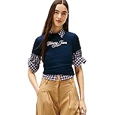 Tommy Jeans Womens Short Sleeve Cotton Graphic T-Shirts with Printed Script Logo