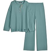 LILLUSORY Women's 2 Piece Lounge Sets Oversized Slouchy Matching Cozy Knit Sets