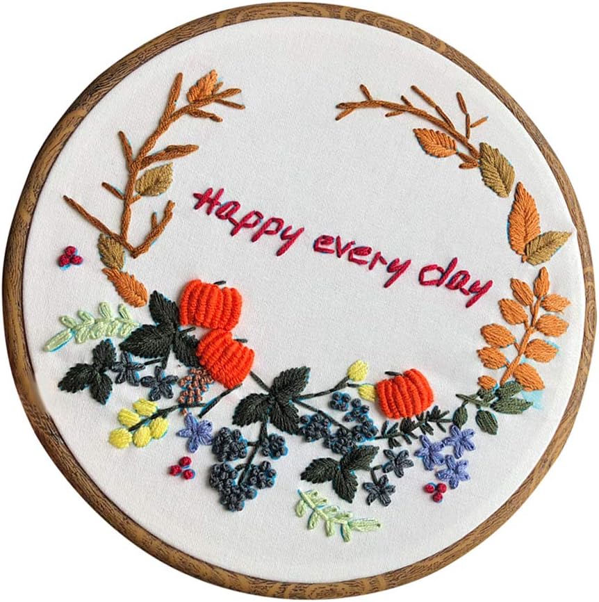 Hotaluyt Flower Embroidery Kit DIY Manual Beginner 3D Cloth Flower Cross Stitch Living Room Handy Sewing Set