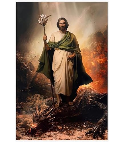 Amazon.com: Posterazzi Samson and the Lion Poster Print by Leon