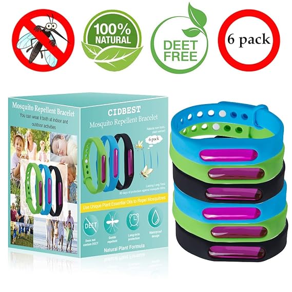 Mosquito Repellent Bracelets Anti Mosquito Bands 6 PACK Waterproof DEET