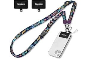Icycay Phone Lanyard Crossbody, Dream Catcher Cell Phone Lanyard for Around The Neck Adjustable Phone Strap, Anti Theft Cute Lanyard for iPhone Case ID Holder Keys Phone Accessories Travel Essential