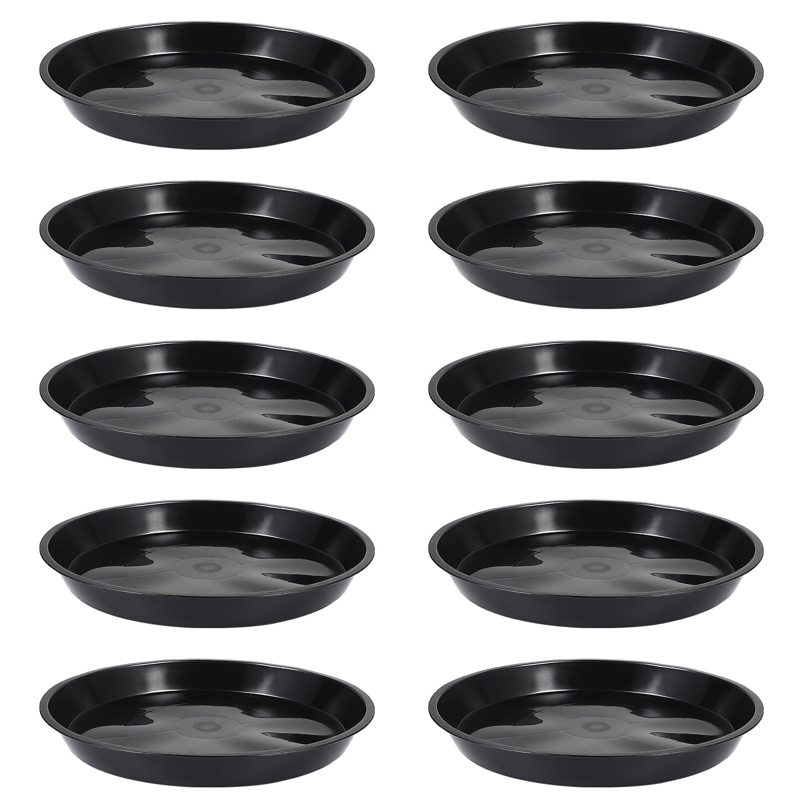 Happyyami 10Pcs Plant Pot Saucers 30cm Round Plastic Flower Pot Drip Tray Plant Saucer Planter Plate for Garden Indoor Outdoor Flower
