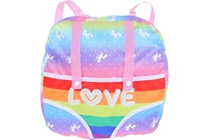 VILLCASE Doll Carrier Backpack Rainbow Color Doll Accessory Bag for Travel and Outdoor Use