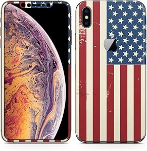 igsticker iPhone Xs Max Skin Sticker Full Body Coverage Vinyl Decal - Dustproof Anti-Scratch for Apple iphonexs max xsmaxfull-011606-ds America Foreign Countries National Flag