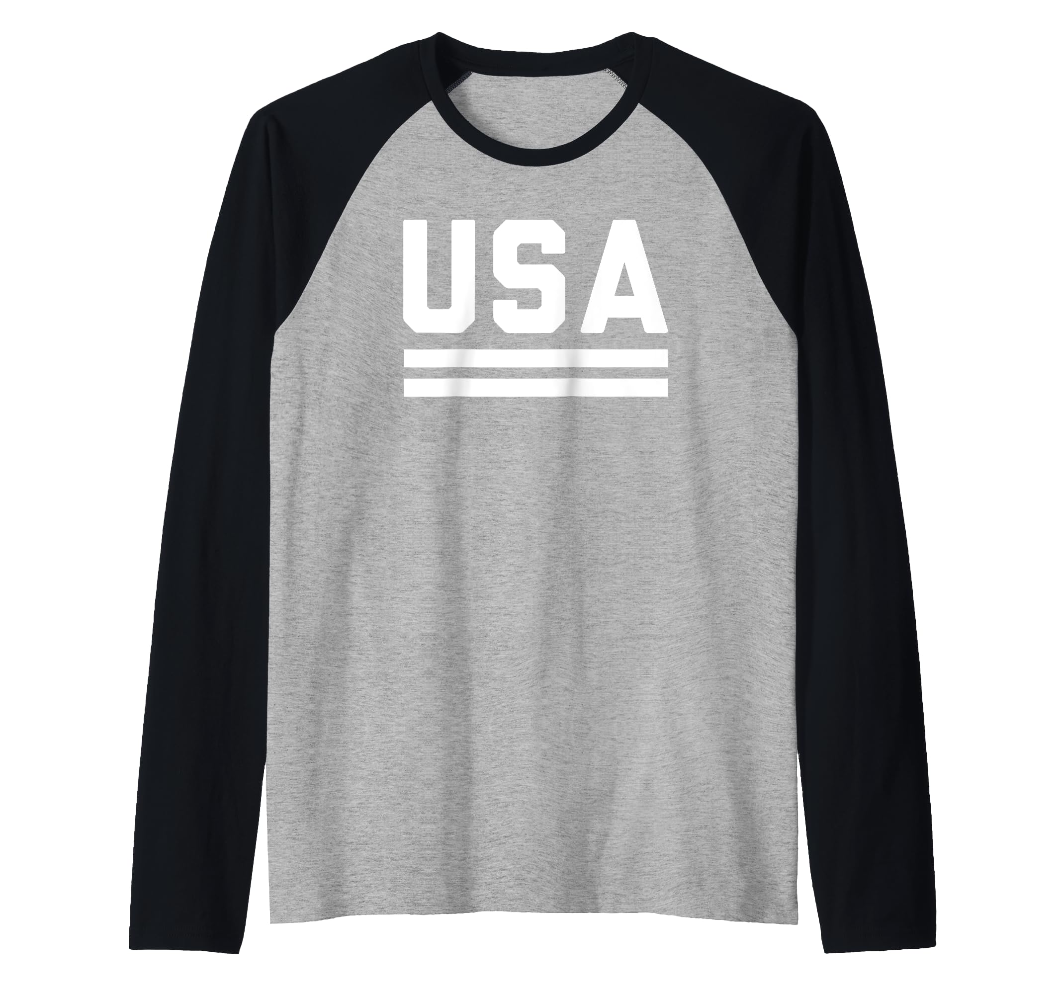 Trendy USA Simple Bold Raglan Baseball Tee