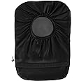 Spoonie Threads Black Elastic Ostomy Bag Cover | Fashionable & Adjustable Colostomy Stoma Ileostomy Pouches | Black, Size 6x9 (Large Opening)