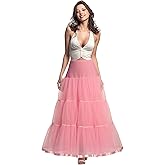 CHERRY LOVE Long Petticoat Ankle Length Underskirt for Wedding Dress Full Length Crinoline Slip
