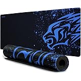 YISK - Alfombrilla de ratón para Videojuegos (tamaño XL, 700 x 300 x 2 mm, Teclado extendido con Base de Goma…