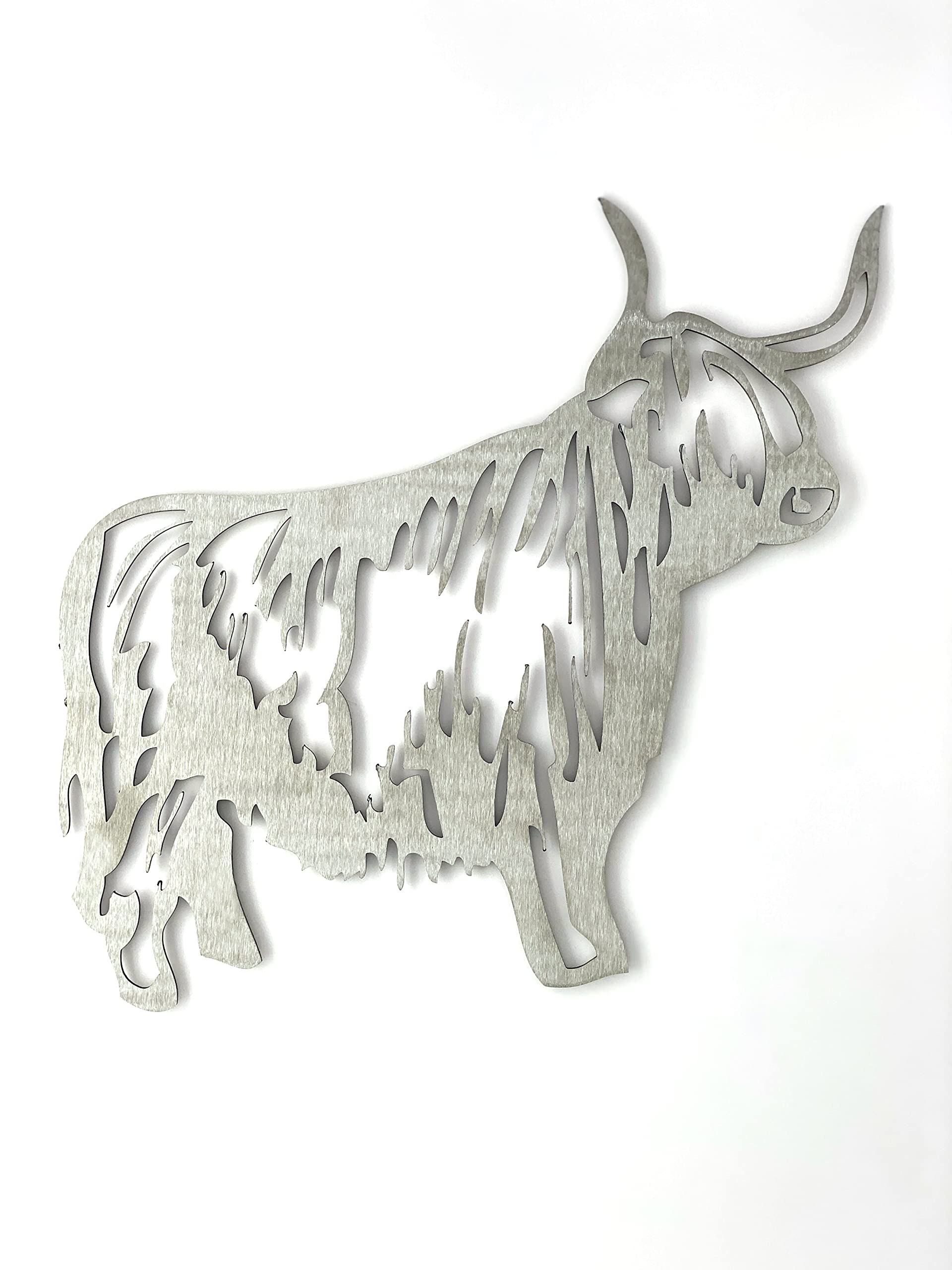 Image Industry Highland Cow Sculpture/Metal Art (Medium 260mm x 260mm)