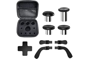 Xbox One Controller Charger, AOLION Xbox Elite Controller Series 2 Accessories, 10 in 1 Thumbsticks Replacement with 1 Xbox One Charging Station, 1 D-Pads, 4 Swap Joysticks, 4 Paddles