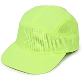 Ponyflo Neon Yellow Running Cap - Ponytail Hats for Women - Unisex Adult Baseball Cap with UPF Protection