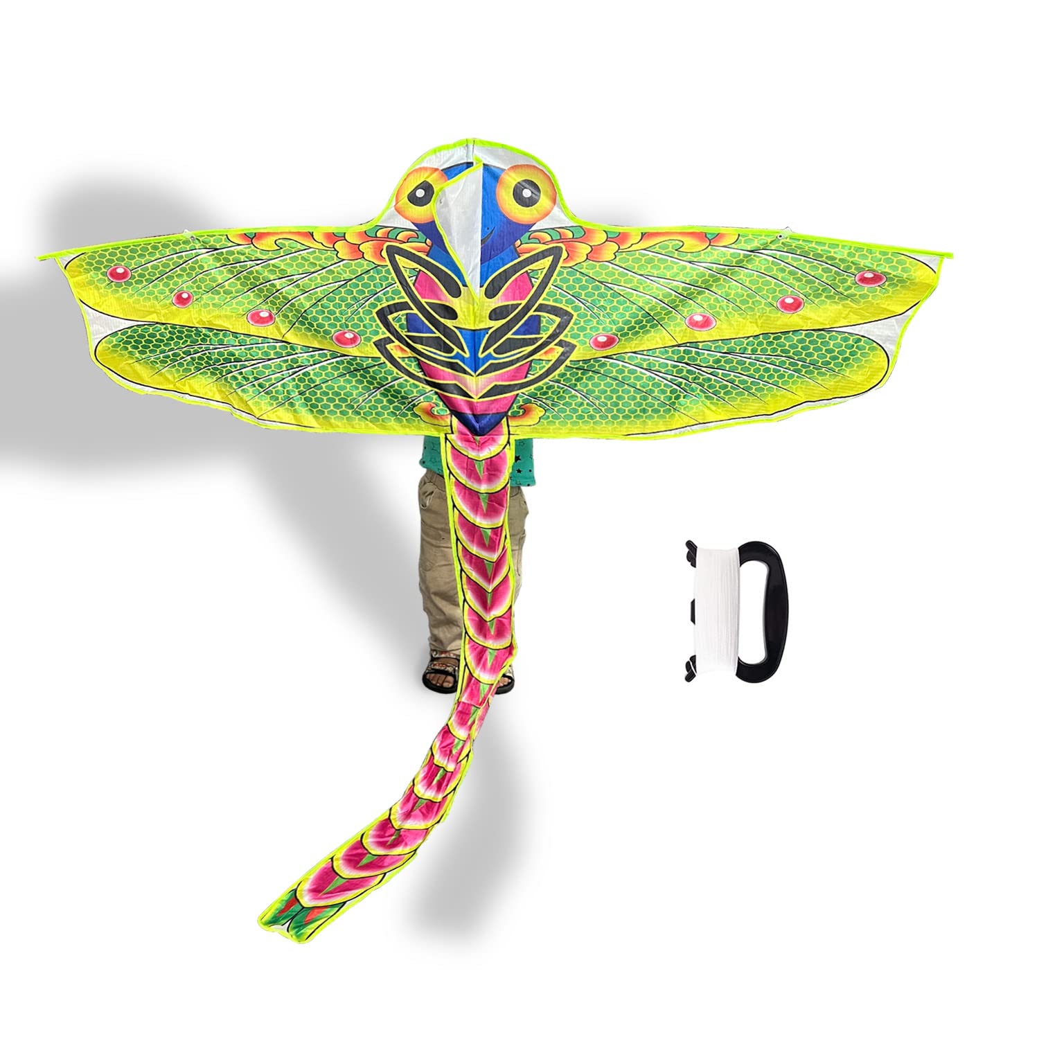 Dingbear 1pcs Simple Flying Kite, Dragonfly Kite, Suitable For Children And Adults, Outdoor Games And Beach Park Activities