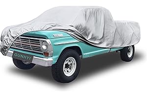 GUNHYI Pickup Truck Cover Waterproof All Weather, 6 Layer Full Size Cover Universal Fit Chevy S10/C10, Ford F100, RAM 1500, Silverado 1500, Tacoma Regular Cab Single Cab (Truck, up to 210 inch)