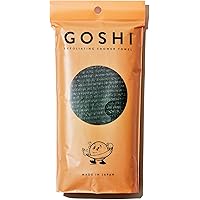 GOSHI Exfoliating Shower Towel - Rip-Resistant Exfoliating Washcloth for All Skin Types - Moss Green - Made in Japan