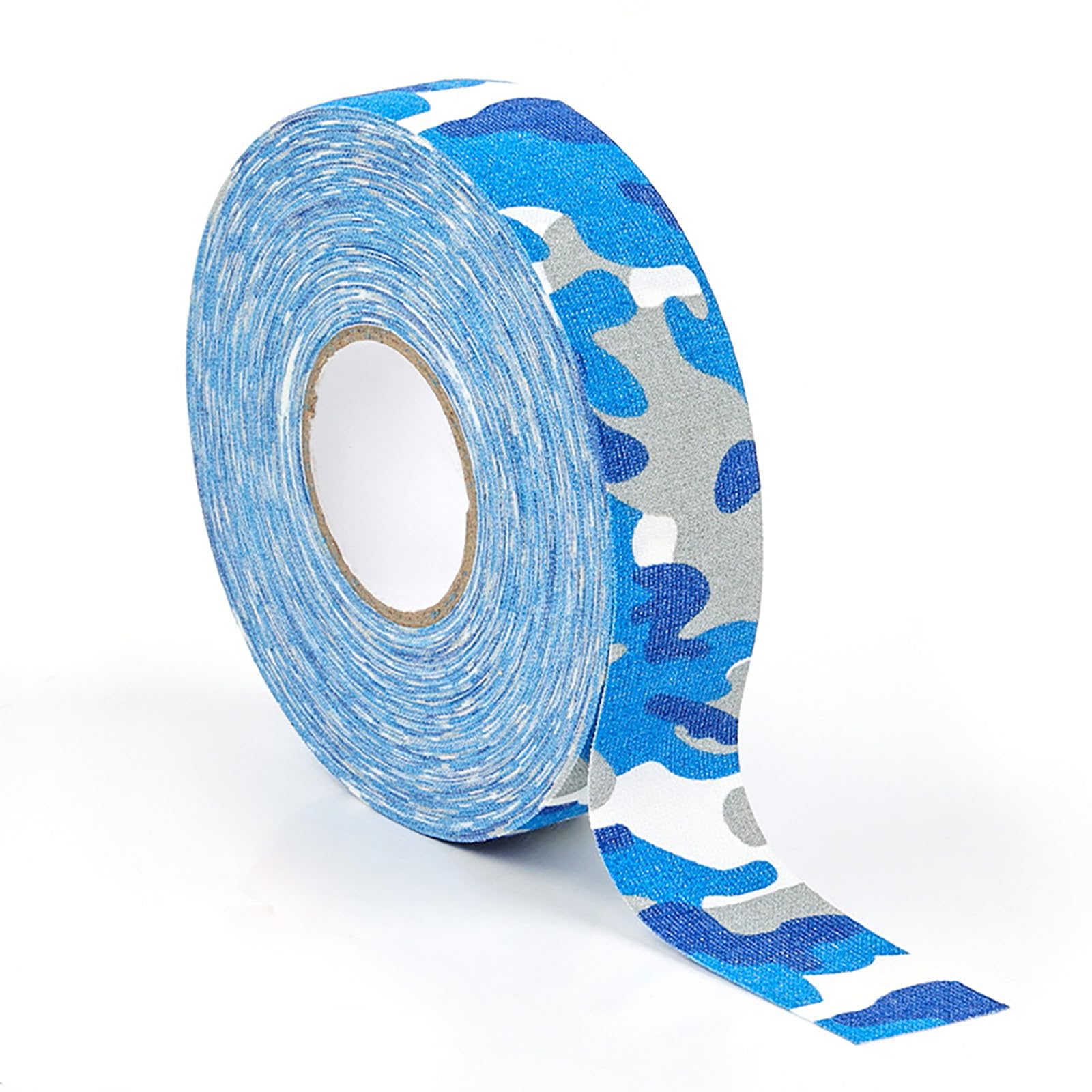 Skyzone Hockey Stick Tape,Sports Ice Hockey Grip Tape Anti Slip Cloth Ice Hockey Tape for Badminton Grip,Ping pong Racket,Skipping Rope,Golf Pole,Tennis Squash Racquet 2.5cm*25m (Blue Camouflage)