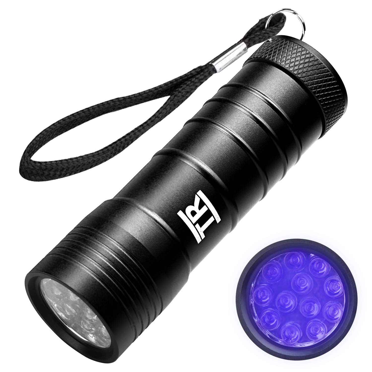 UV Torch, TechRise 12Led LED UV Flashlight Pets Blacklight Dogs/Cats