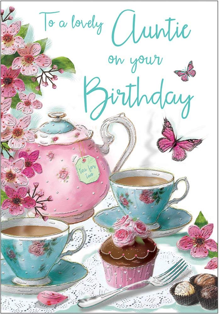 Regal Publishing Birthday Card Auntie - 9 x 6 inches, White