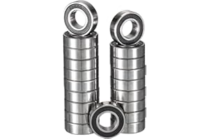 HiPicco 686-2RS Deep Groove Ball Bearings, ID 6mm x OD 13mm x Width 5mm Miniature Bearings, Double Rubber Sealed Ball Bearing