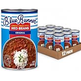 Blue Runner Creole Cream Style Original Red Beans, 16 oz - Pack of 12 | Canned red beans in Creole cream style for rice plates and side dishes; a pantry-ready choice to heat and serve.