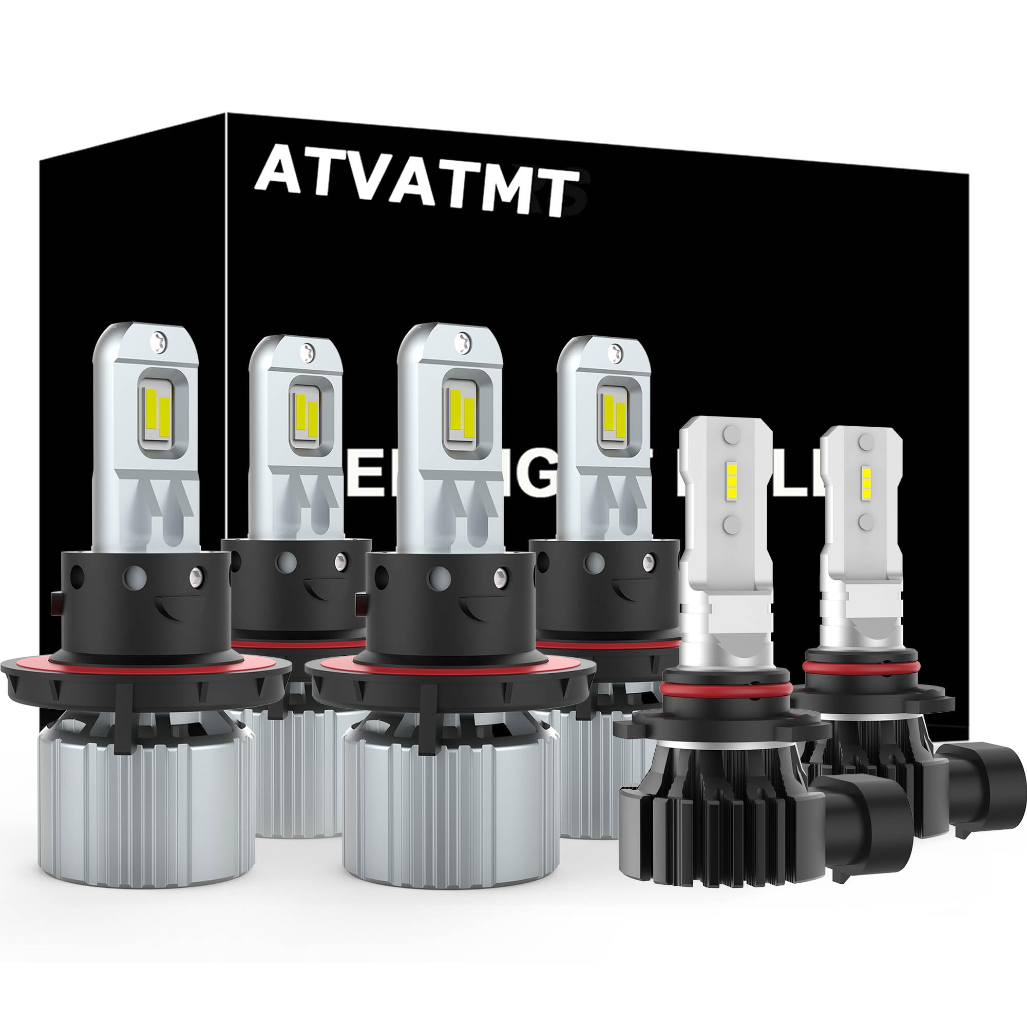 Photo 1 of ATVATMT LED Fog Lights Combo for Ford F250 F350 F450 F550 Super Duty 2017 2018 2019 2020 2021 2022, 9008 H13 9145 LED Bulbs 6500K White 12V High Brightness Replacement OEM 5C3Z13N021AA, Pack of 6