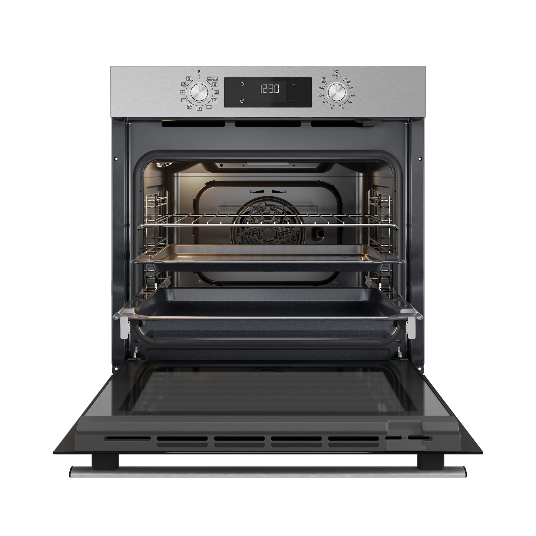Bauknecht BBA285HU1I Einbau-Backofen, 60 cm, 71 l Garraum, Heißluftbackofen mit 12 Funktionen, PowerHeißluft, Maxi Cooking, Pizzafunktion, versenkbare Knebel, 1-fach Teilauszug, Schwarz 5