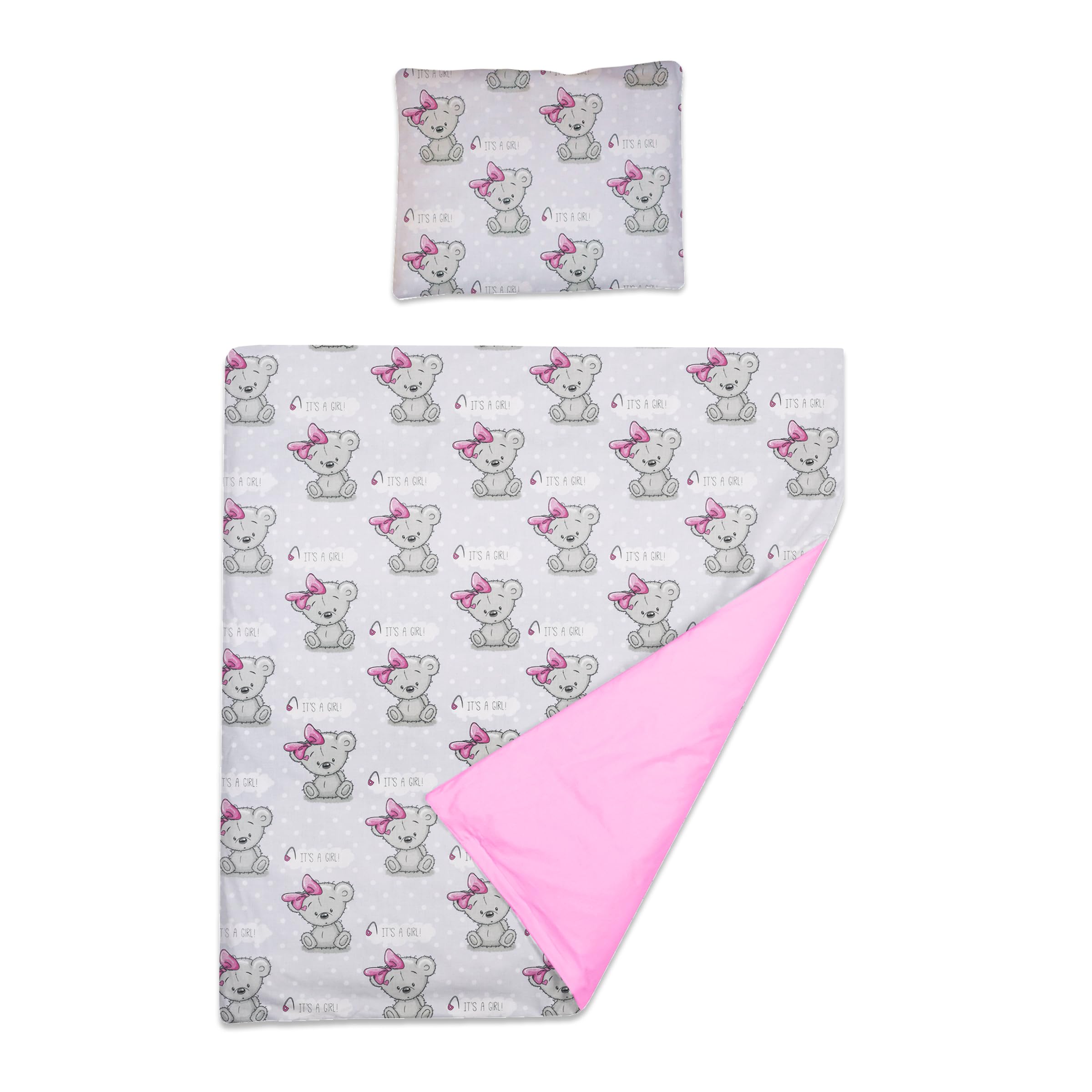 Baby Comfort 2 Piece Baby Kids Bedding Set 80x70 cm Duvet Cover & Pillowcase 12M+ (It's a Girl) — image 1