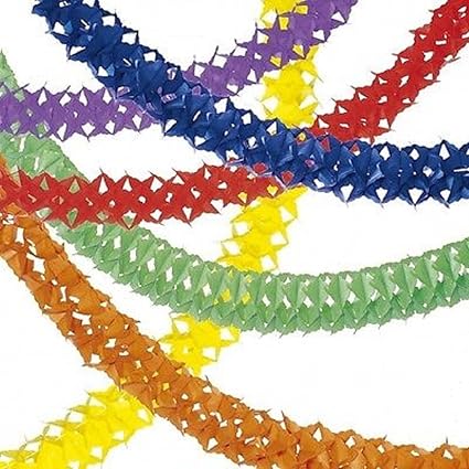 Amazon Com 4m Uni Colour Paper Garland Decoration Home Improvement