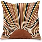 GCFET Boho Sun Pillow Covers 18x18 - Vintage Sunrise Throw Pillow Covers, Rustic Classroom Decor, Boho Decorative Pillow Cases for Bed Classroom Nursery Dorm Home Decor