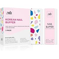 ZMOI Pro 4-Wege Nagelpuffer – Koreanischer Polierblock Für Natürlichen Glanz, Maniküre Für Zu Hause (2er Pack)