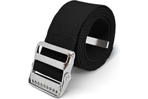 LiftAid Transfer and Gait Belt 60 Inch with Metal Buckle and Loop - Walking, Standing and Transfer Assist Aid for Seniors, Elderly Patients, Caregiver, Nurse, Therapist (Black)