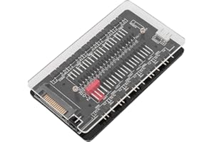 2 in 1 Magnetic ARGB PWM Fan Splitter Hub, 5V 3PIN ARGB 13 Port, 12V 4PIN PWM 10 Port, Serial ATA Power Supply, PC CPU Chassi