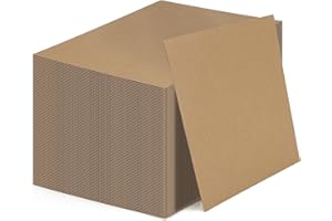 Calenzana 8x10 Corrugated Cardboard Sheets Set of 100, Flat Card Boards Inserts for Crafts, Packing, Shipping, Moving, Mailing