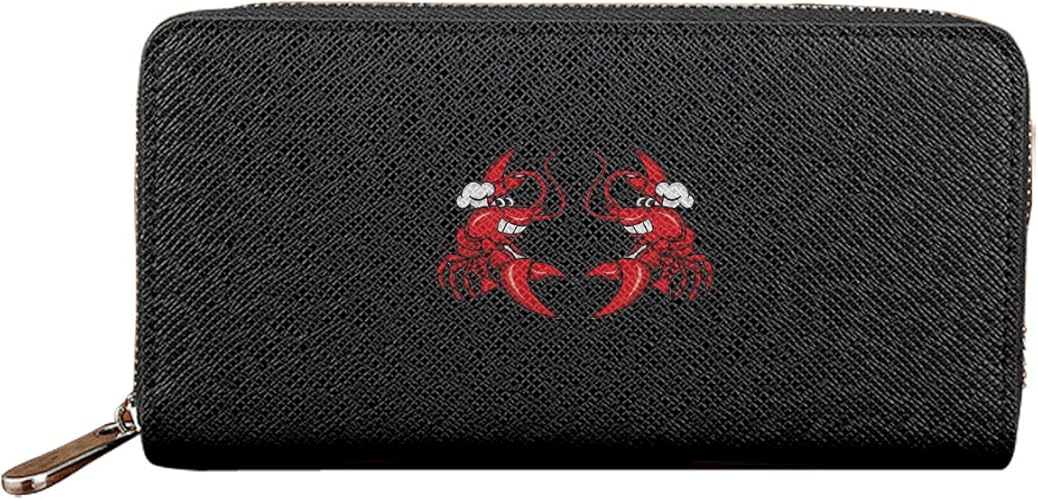 Amazon 財布 長財布 メンズ 長札 ロングウォレット ザリガニ おしゃれ ラウンドファスナー財布 かっこいい 大容量 多機能 カード収納 小銭入れ 男女兼用 プレゼント グレークモ シューズ バッグ
