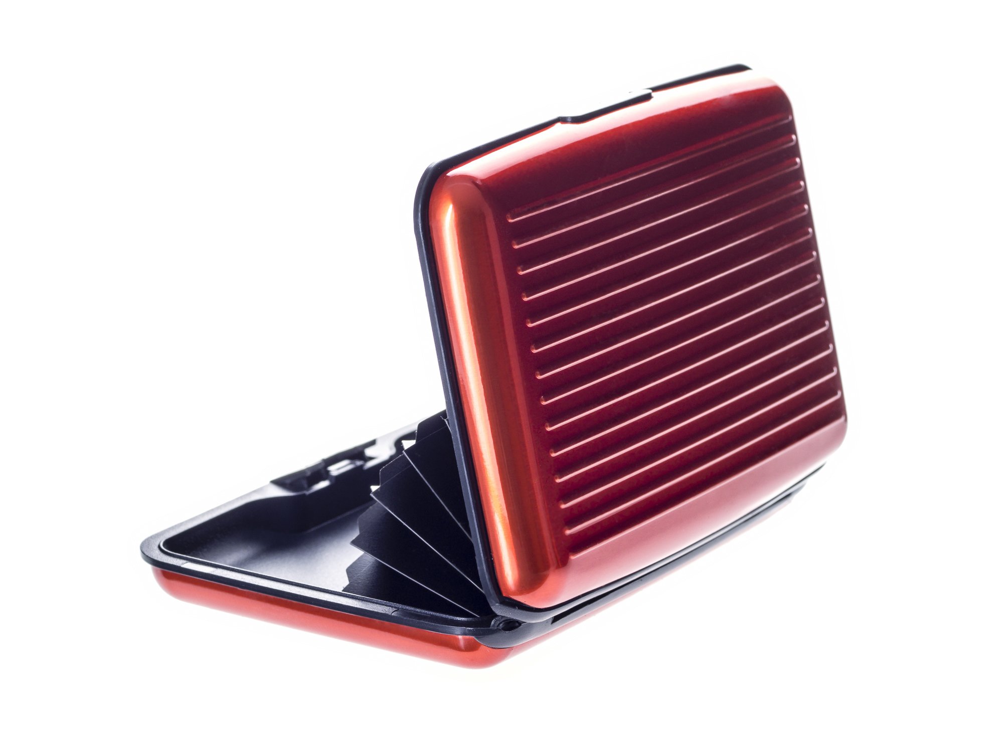 VALLET® Aluminium Credit Card Holder - for Men and Women - Blocks RFID and NFC - for Credit Cards ID Cards - Card Holder Wallet, orange