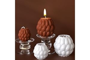 ESEDAGE 2 Pack Ratate Ball Cylinder Soap & Candle Mold - Silicone 3D Molds for Candy & Home Decor - Resin Casting & Making Molds