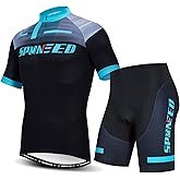 sponeed Cycling Jersey Short Sleeve Suits Men Bike Clothing Road Bicycle Shorts Padded Outfits