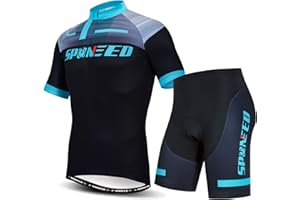 sponeed Cycling Jersey Short Sleeve Suits Men Bike Clothing Road Bicycle Shorts Padded Outfits